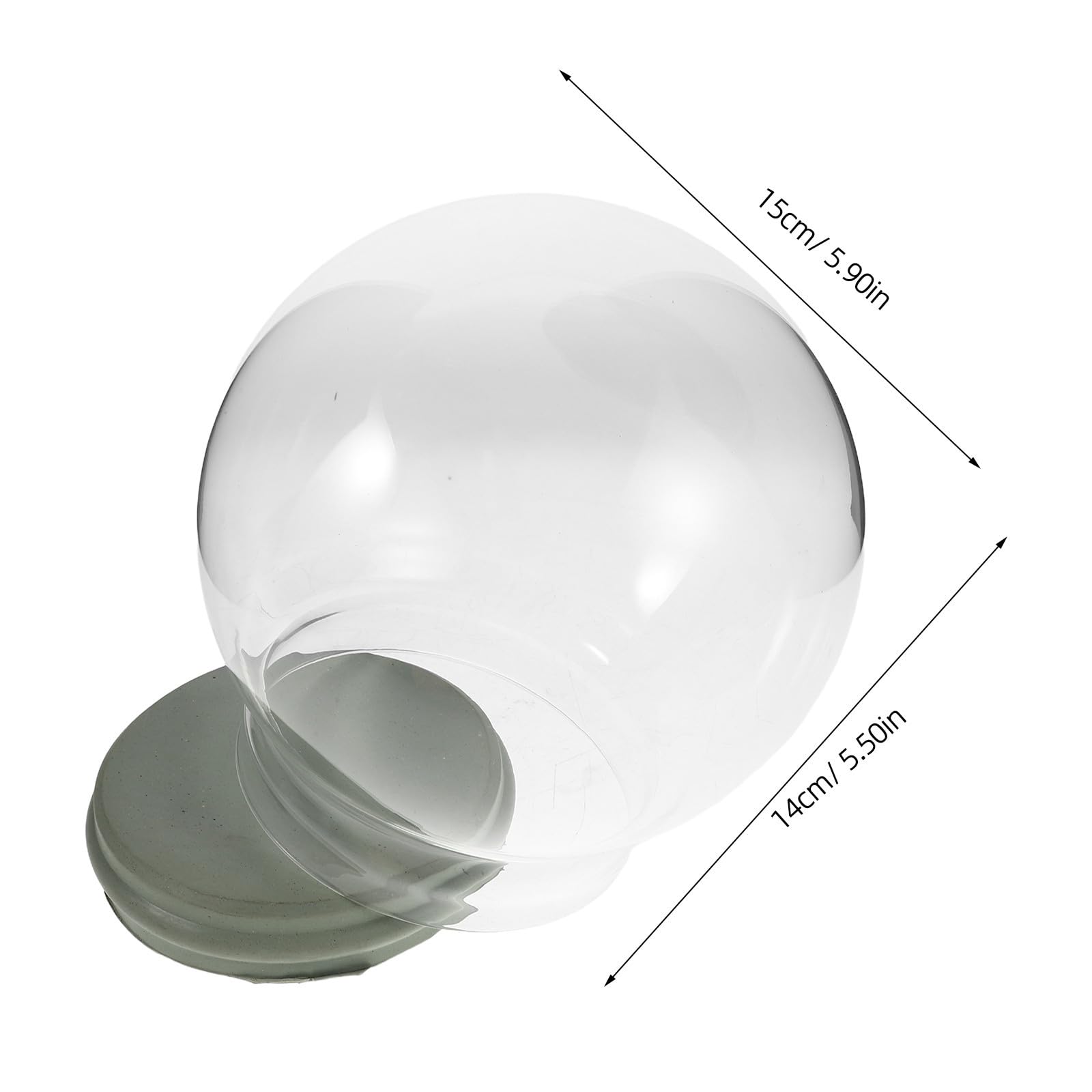 Toyvian 3 Piezas Bola de Nieve Navideña de Vidrio Transparente con Tapa de | Rellenable, Diseño Engrosado, para Manualidades y Decoración Festiva, Uso en Oficinas