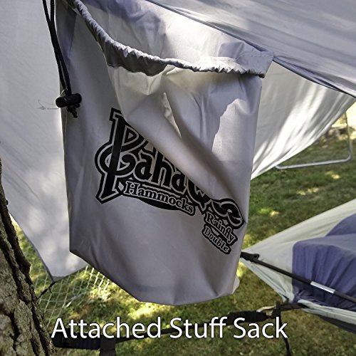 Paha Que Wilderness Hammock Rainfly – Lean-To Shelter – Lightweight Tarp –Oversized 12’ X 8.5’, Perfect For Camping, Backpacking, Gear Protection, Hammock Protection. Waterproof, Taped Seams, Grey, Double Hammock (Hm20R) #TOP1