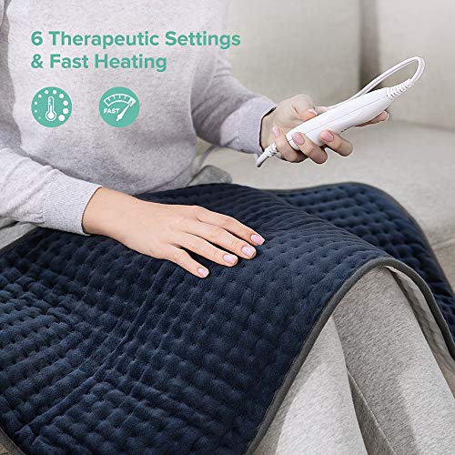 Sable Heating Pad for Back Pain Relief and Cramps, XXX-Large 33" X 17'', Moist & Dry Heat Therapy, Electric Heat Pad for Neck Shoulders, Ultra-Soft & Waterproof, 6 Heat Setting Hot Heated Pad Auto Off - Thumbnail 4