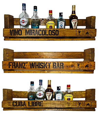 IHR WUNSCHTEXT auf einem SHaBBY ViNTaGe PaLeTTeNReGaL Wandbar...