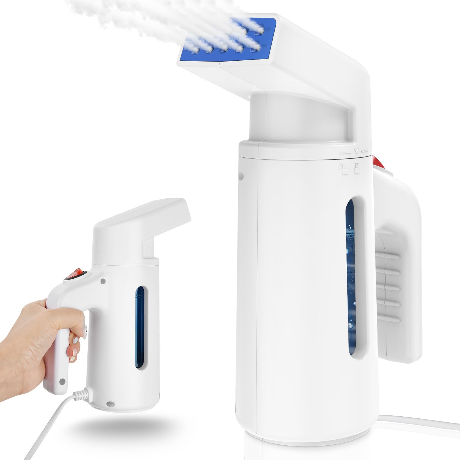 AUAUY 150ML Plancha Ropa Vapor, 700W PortáTil Plancha de Vapor Vertical de Doble Fila Mejorado, Ferro a Vapor Vertical de Calentamiento RáPido para Uso en el Hogar, La Oficina y Los Viajes