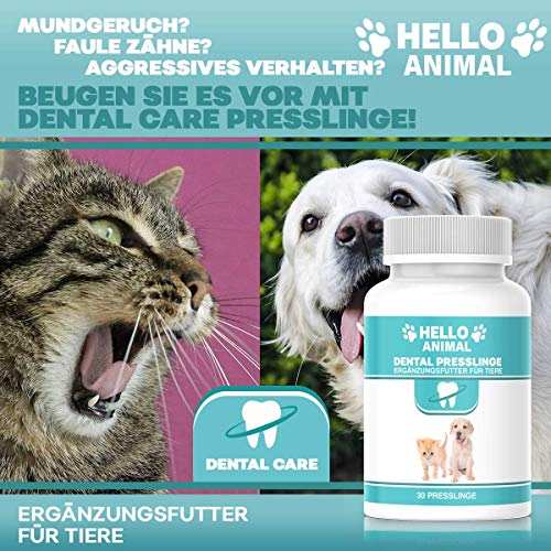 NEU: HelloAnimal DENTAL Presslinge für Hunde und Katzen – Zahnsteinentferner auch für Zwischenräume - Zahnreinigung und Zahnpflege –für Mundgeruch
