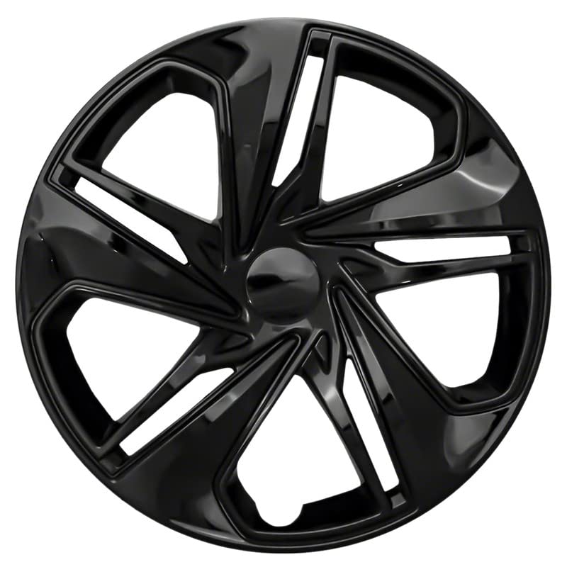 OxGord 16 inch Gloss Black Snap-On Hubcaps Compatible with 19-20 Honda Civic EX-L EX LX Si Sport Touring Type R Standard Steel Wheels - Image 3