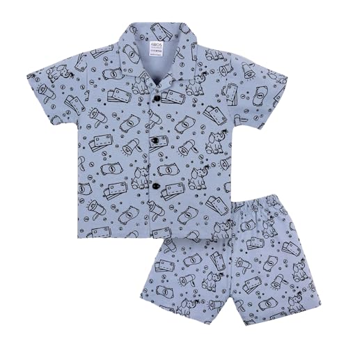 Image of 3BROS Baby Boys & Baby Girls Pure Cotton Clothing Set Casual Half Sleeves Shirt with Shorts Set For Boys & Girls