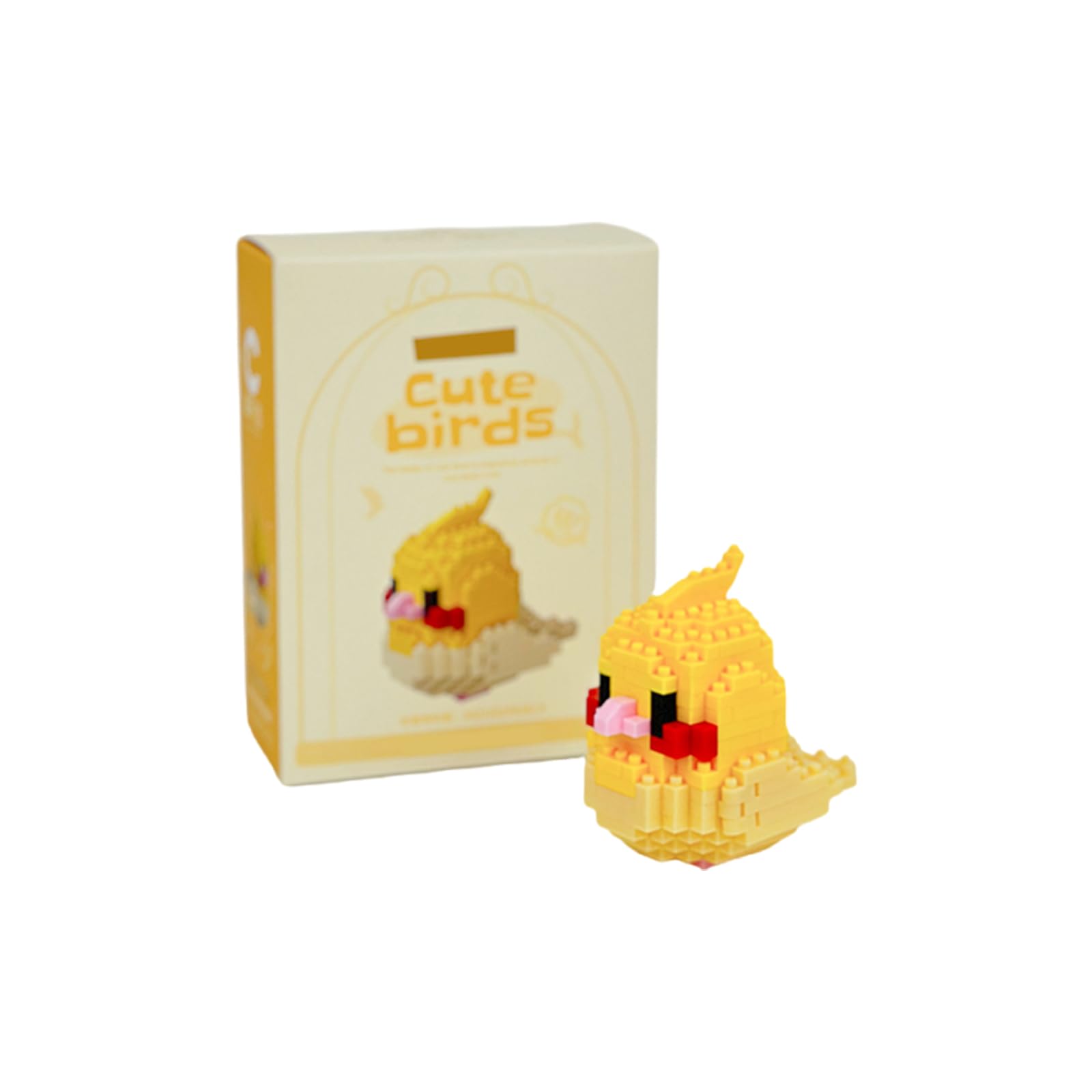 NOOLY Parrot Micro Building Bricks Kit Bird Thmed Blocks Set Decoration for Home and Office WKLJM-01 237Pcs (Yellow) 8914 - Image 2