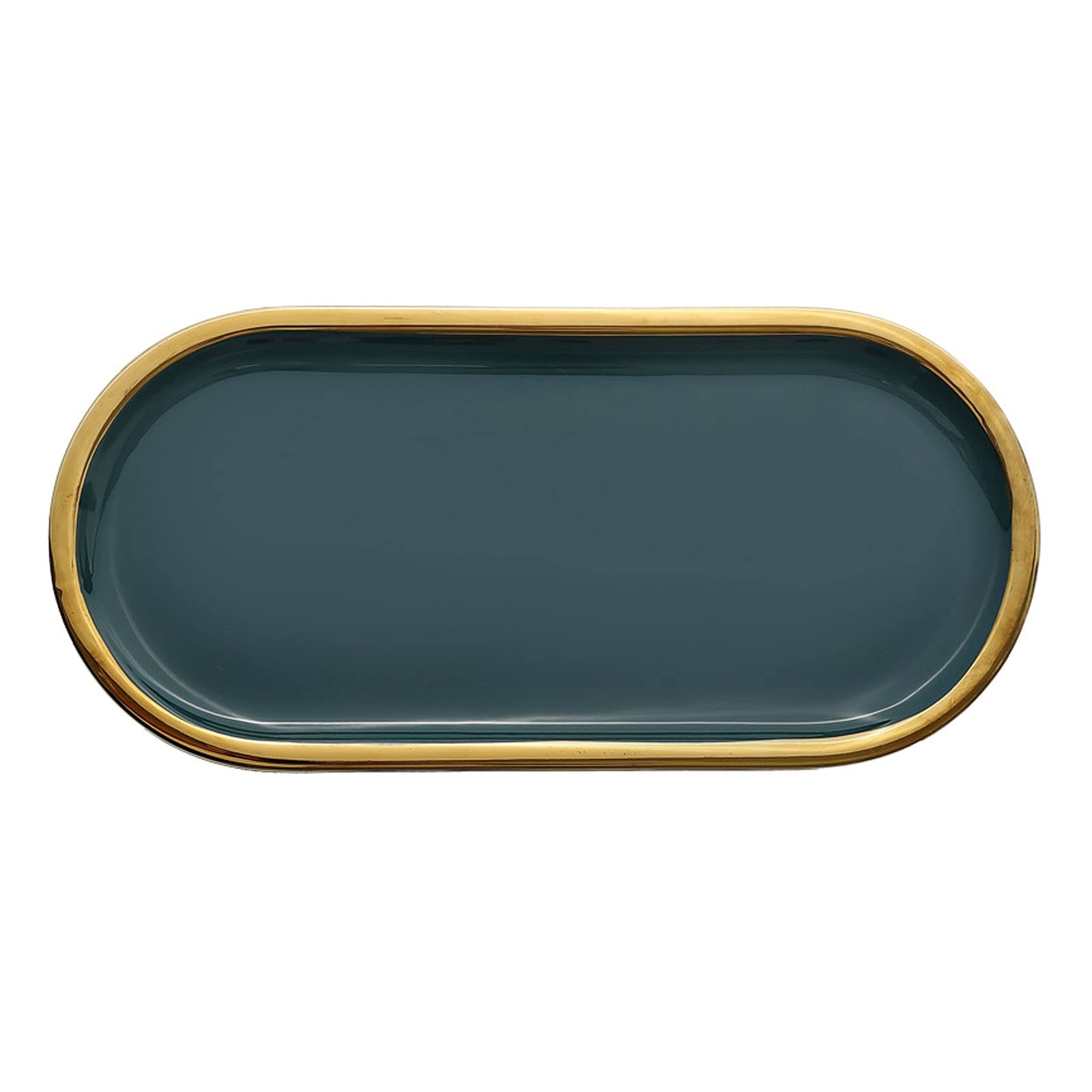 Foodservice Vassoio Vano vano vassoio Phnom Penh vassoio for uso domestico torta in ceramica torta dessert piastra creativa ovale stoccaggio piatto gioielli piastra verde snack piatto, 10/12 pollici p