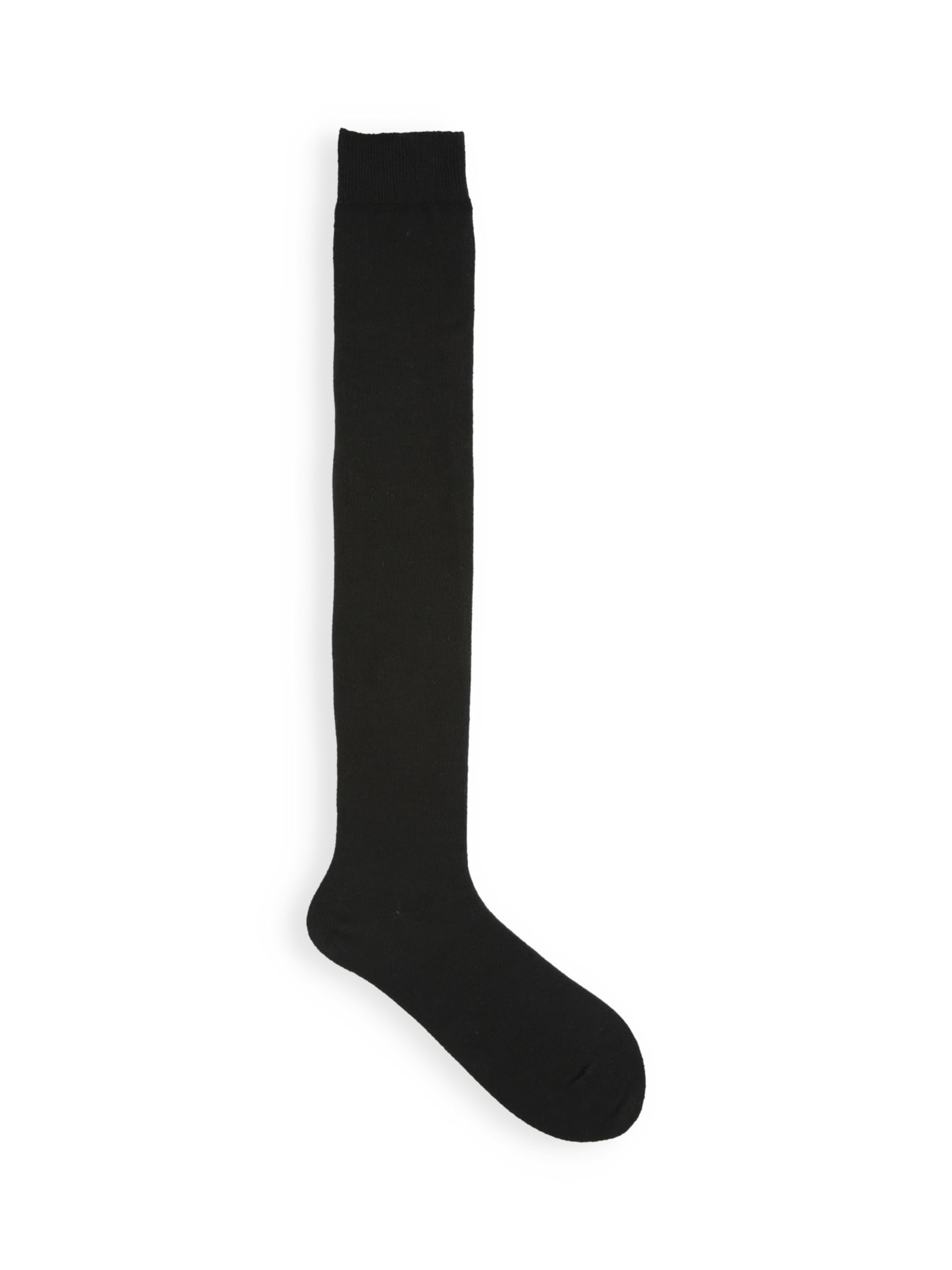 Tabio Solid Color Knee High Socks Black Women Made in Japan Kutsushitaya