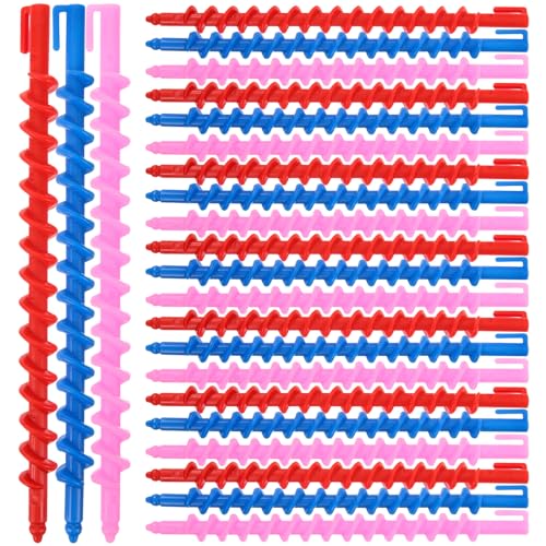 FRCOLOR 20pcs Spiral Perm Tool Hair Roller Curly Hair Curling Wand Suits for Women Curling Iron Perm Rods for Curling Perm Rod Roller Spiral Curl Rods Curlers