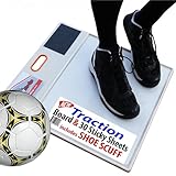 StepNGrip Basketball Sticky Mat Traction Board with Shoe Scuff Pad - 30 Sheets, No Slip White Court Grip Mat for Wood Surfaces - Enhances Shoe Traction and Game Performance - 19' x 21'