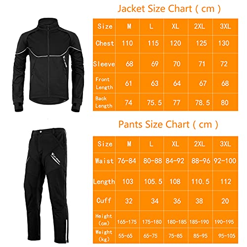 LuTuo Herren Radtrikot Set Langarm, Warme Fahrradbekleidung Set Radtrikot, Elastisch Herren Langarm Radsport anzüge, Radtrikot Langarm Winddicht, Winter Fahrradbekleidung Set Lang - Image 7