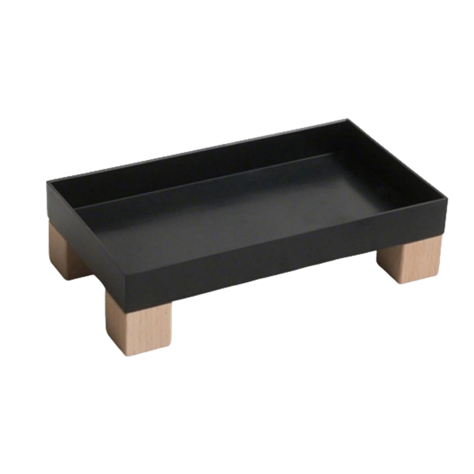 Tsophreniq Stylish Square Wood Desktop Storage Container for Cosmetics Stationery and Small Accessories Home Offices Planner