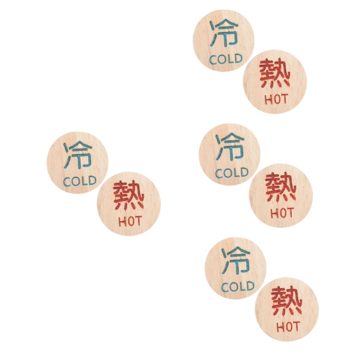 Gatuida 8pièces Panneau De Signalisation Température De Eau Indicateur Chaud Froid Bois Pour Établissements Restauration Et Hôtellerie