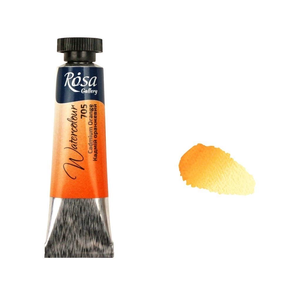 Rosa Gallery Cadmium Orange Professional Watercolour Paint, 10Ml Tubes, Gallery, Artist Quality (Cadmium Orange)
