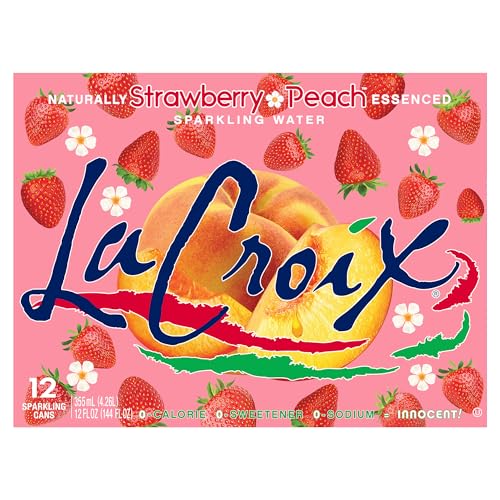 Image of La Croix Sparkling Water, Strawberry Peach, 12 Fl Oz (pack of 12)