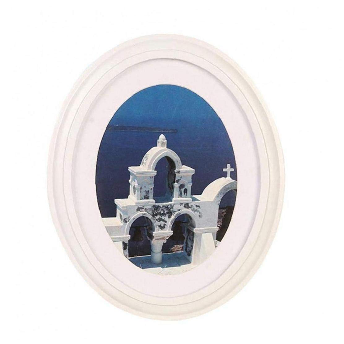 Cadre photo ovale bois de style classique avec clous de fixation pour tenture