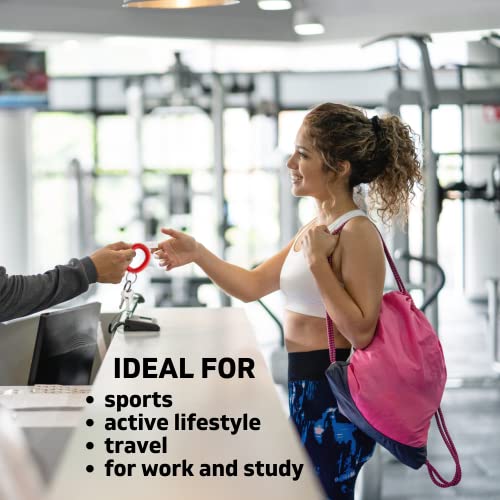 Yarrd 25Pcs Red Wrist Keychain Wrist Key Holder Colorful Spring Spiral Coil Keychains For Woman Spiral Keychain Bracelet Soft Plastic Wrist Band Red #TOP5