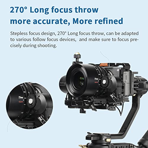 7Artisans 7L12230202101 25Mm T1.05 Cine Lens For Sony-E-Mount Camera,Manual Aps-C Focus Large Aperture Mirrorless Camera Lenses thumb #3