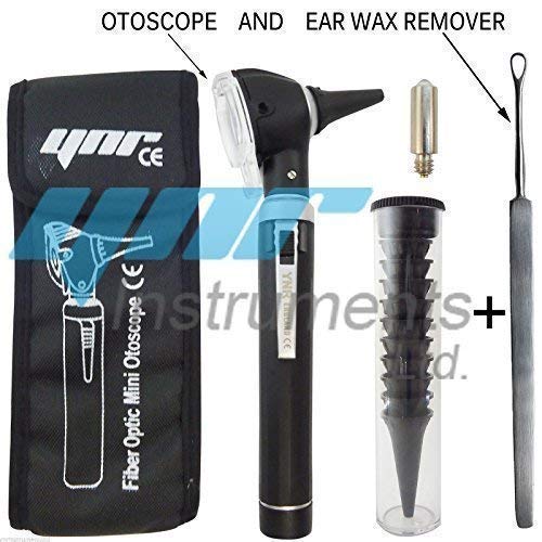 Ynr ® Mini Otoscope Fibre Optique Médical Examen Diagnostique Homologué Ce - Nettoyant pour Oreille & Otoscope Set