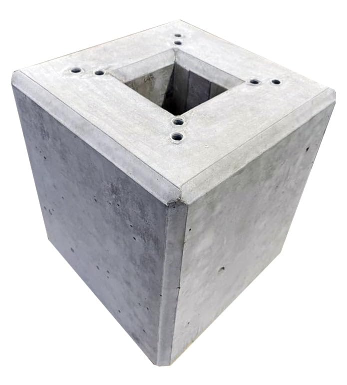 DIE-LADESÄULE.DE Base de hormigón prefabricada – especialmente adecuada para nuestras columnas de carga – Incluye tornillos y accesorios – 31 kg
