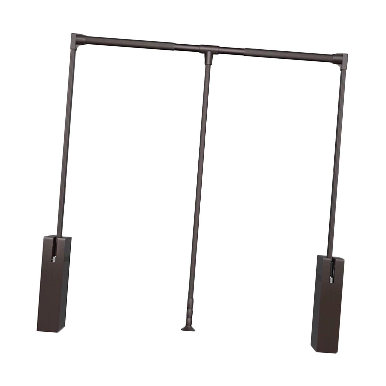 Barre de penderie aluminium marron pour réparer et optimiser un dressing mal agencé