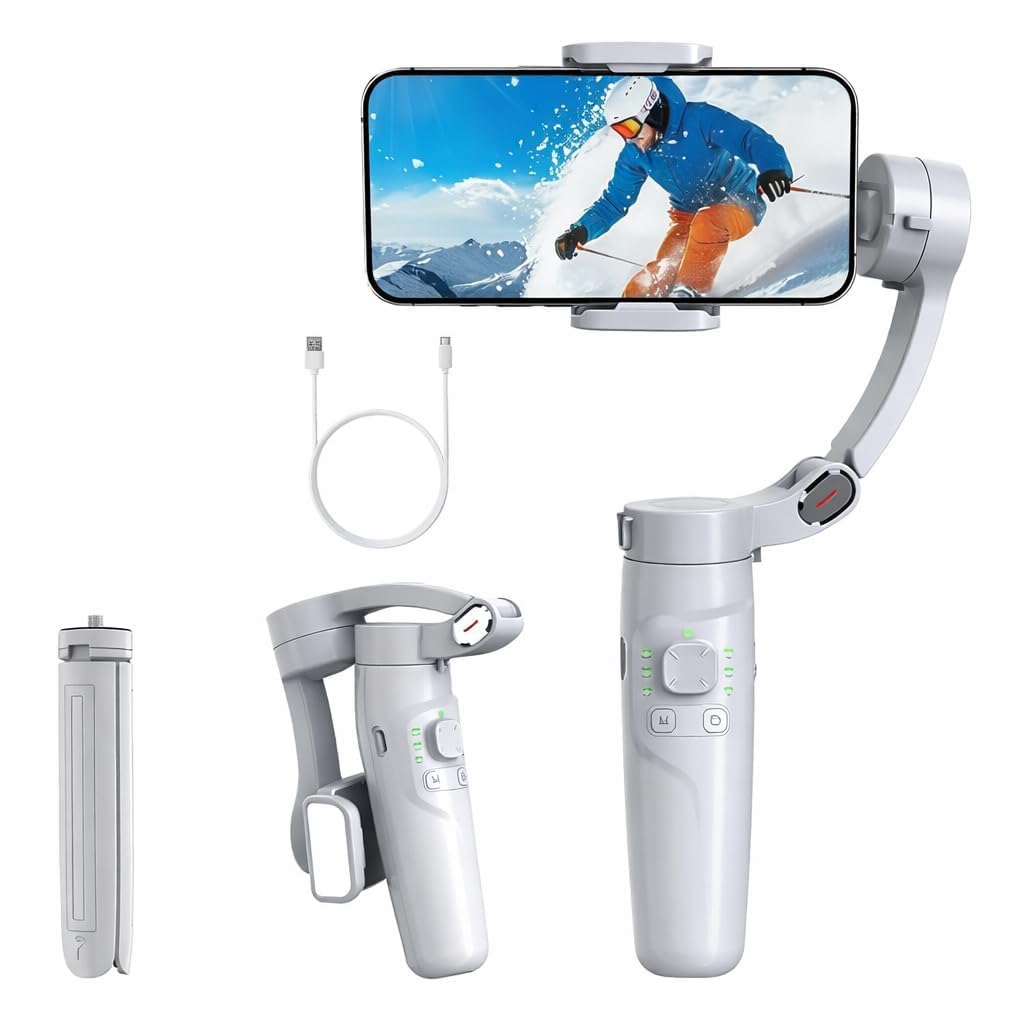 Shopzit M1 Smartphone Gimbal Stabilizer for Android & iOS | 3-Axis Anti-Shake Handheld Gimbal with Bluetooth Control | Foldable Portable Gimbal for Reels, Vlogging & YouTube-image-11