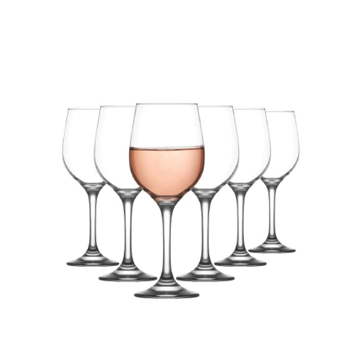 Acan Tradineur - Confezione da 12 calici, modello fame, capacità: 480 ml, per vino, lavabili in lavastoviglie, dimensioni: circa 7,2 x 22 cm