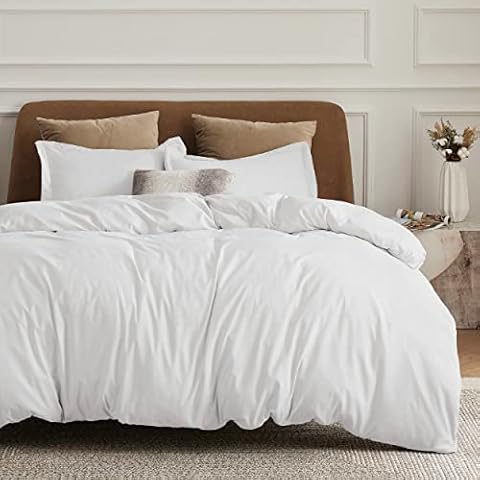 Bedsure White Duvet Covers Queen Size Cover