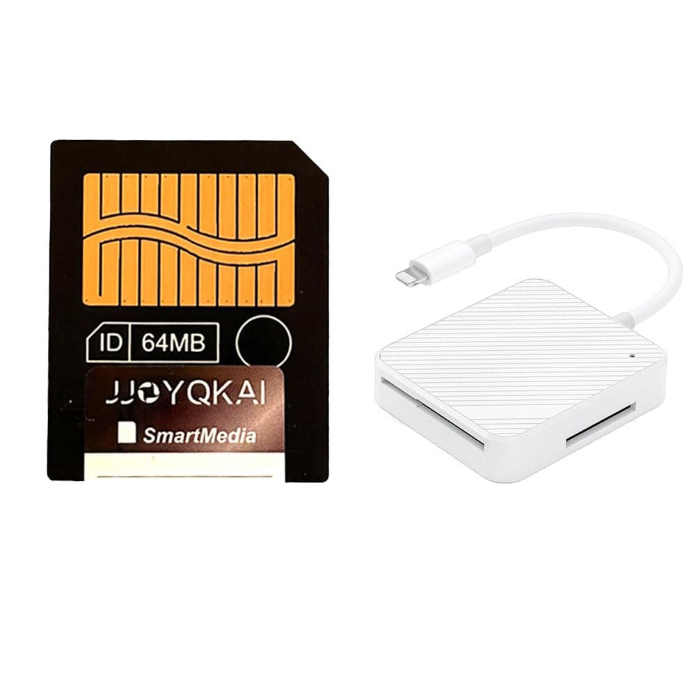JJOYQKAI SmartMedia Card 64MB SM Memory Card Smart Media Card W/Lighting to Memory Card Reader