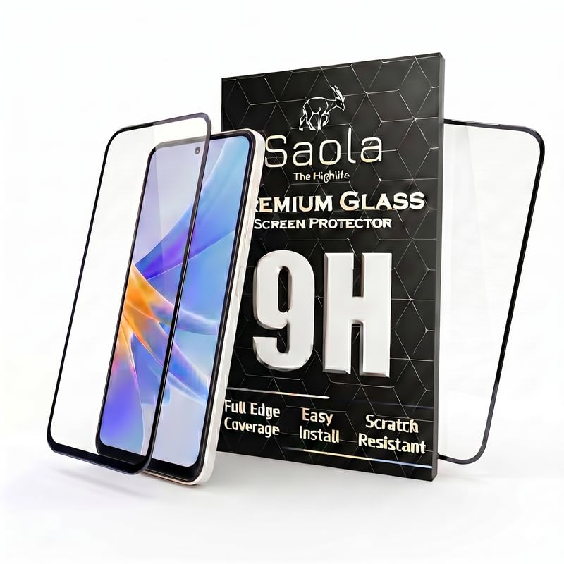 Image of Saola HD Clear Tempered Glass for Tecno Spark 30C 5G | High Strength 9H Protection, Smooth Touch, Full Coverage Screen Guard, 2-Step Installation Kit | Quick & Easy Application (Pack of 2)