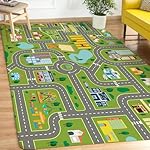 Kids Roommat Rug City Life Great for Playroom Classroom Bedroom - Non-Slip City Pretend Room Mat (Large- 5 x 7 FT) - Image 3