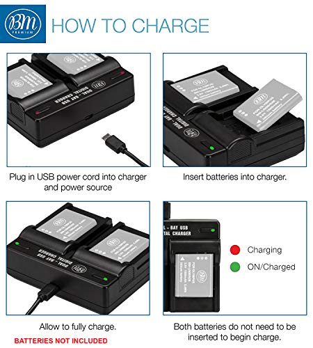 Bm Li-90B, Li-92B Dual Battery Charger For Olympus Tough Tg-6, Tg-5, Tg-Tracker, Tough Sh-1, Sh-2, Sp-100, Sp-100 Ihs, Sp100Ee, Tg-1 Ihs, Tg-2 Ihs, Tough Tg-3, Tough Tg-4, Sh-50 Ihs, Sh-60, Xz-2 Ihs #TOP2