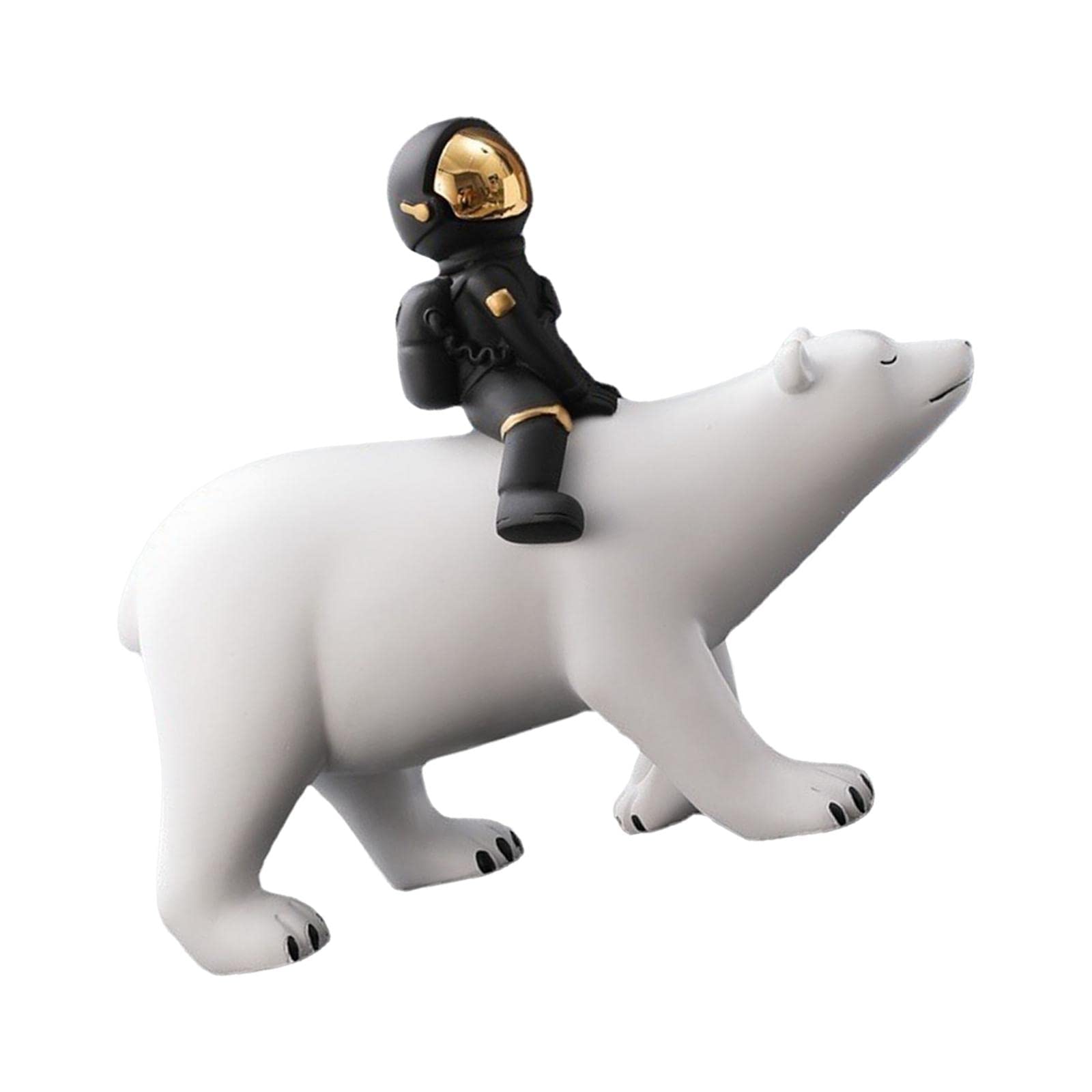 Lindas estatuas de astronauta pequeñas escultura figuras de decoración de mesa regalo de fiesta (B)