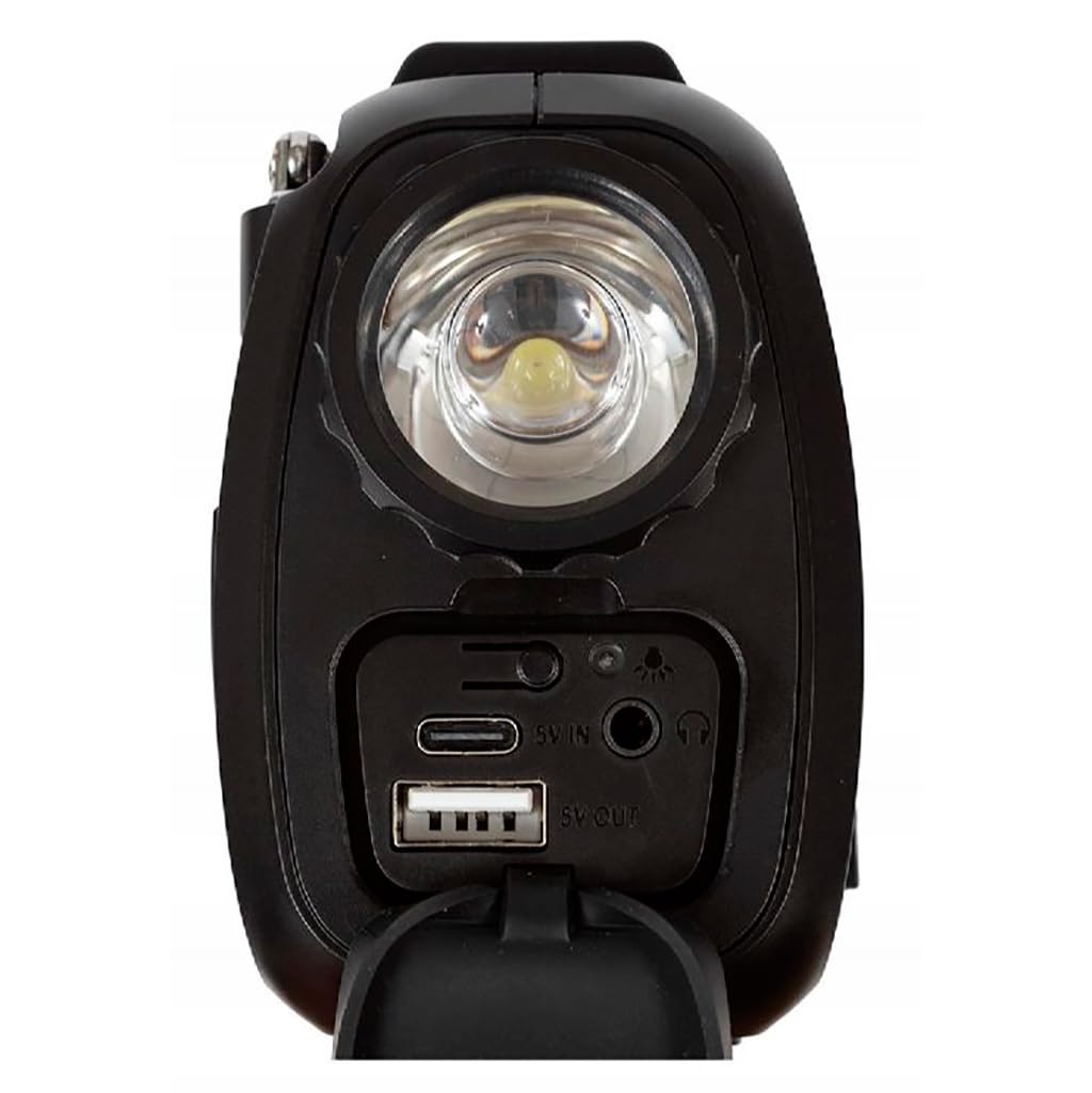 Radio de Emergencia Sanyo KS133 – Pilas, Solar, Dínamo y Linterna. con Salida USB para Poder Cargar Dispositivos.