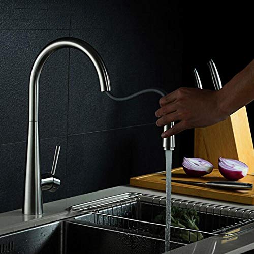 Robinet de cuisine rétractable en acier inoxydable 304 pour évier brossé - 5