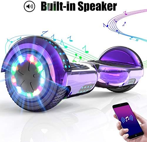 NEOMOTION Hoverboard Enfant de Overboard 6.5 Pouces et Hoverkart Gyropode avec Bluetooth LED Flash avec Roues Clignatantes Siège pour Overboard Jouet et Cadeau pour Enfants