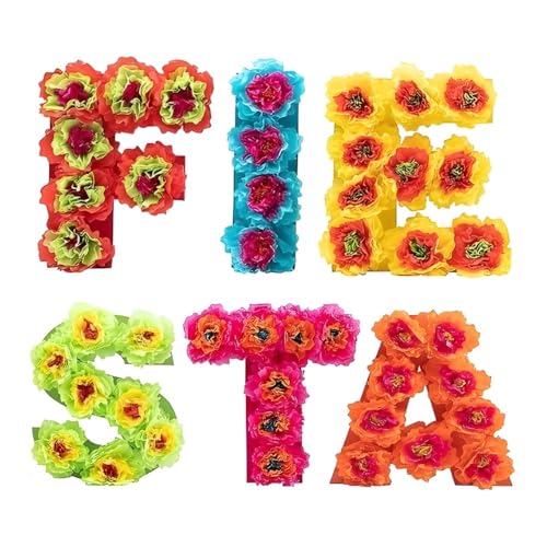 Fun Express Fiesta Flower Wall Decoration, 6 Pieces