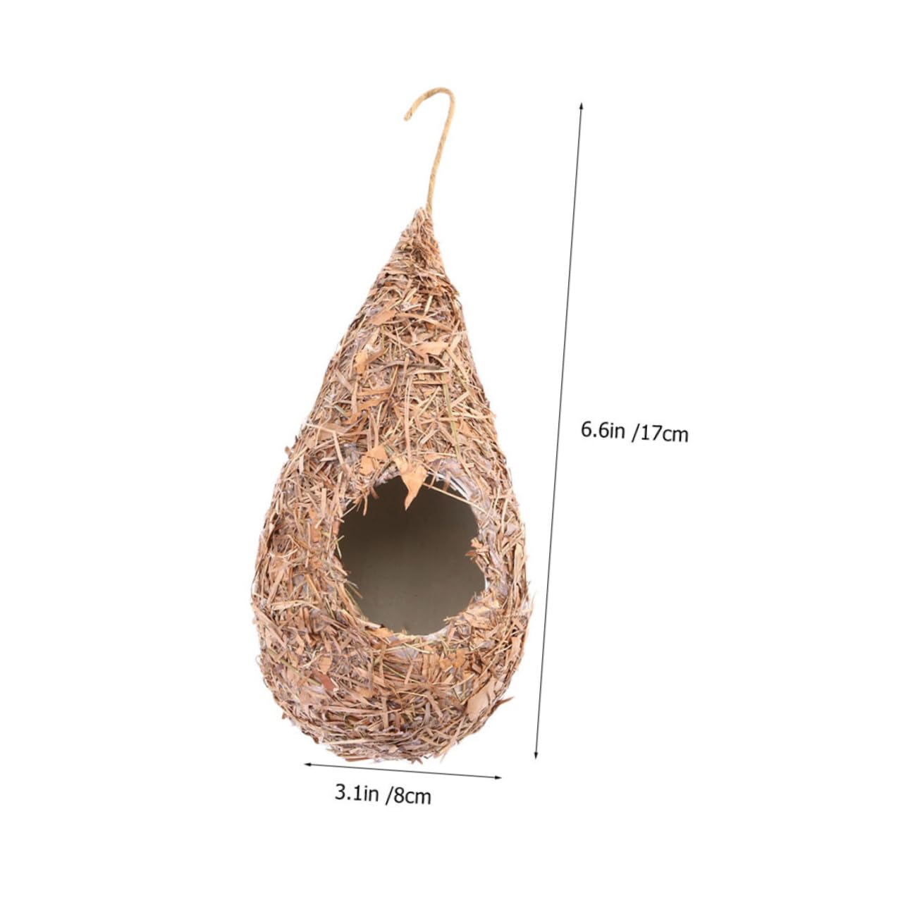 Set 5 Nidi per Uccelli Sospesi in Paglia Intrecciata a Mano, Resistente e Traspirante, Decorazione Naturale per Giardino, Casa e Matrimonio, Casetta per Uccelli da Esterno e Riproduzione