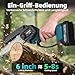 Mini Kettensäge mit Akku für Makita 18V Batterie,6 Zoll Mini Kettensäge Elektro mit 2 * 2000 mAh Akkus,Elektrisch Handsäge Akku Astsäge für Gartenarbeit Baumbeschneidung Holzschneiden