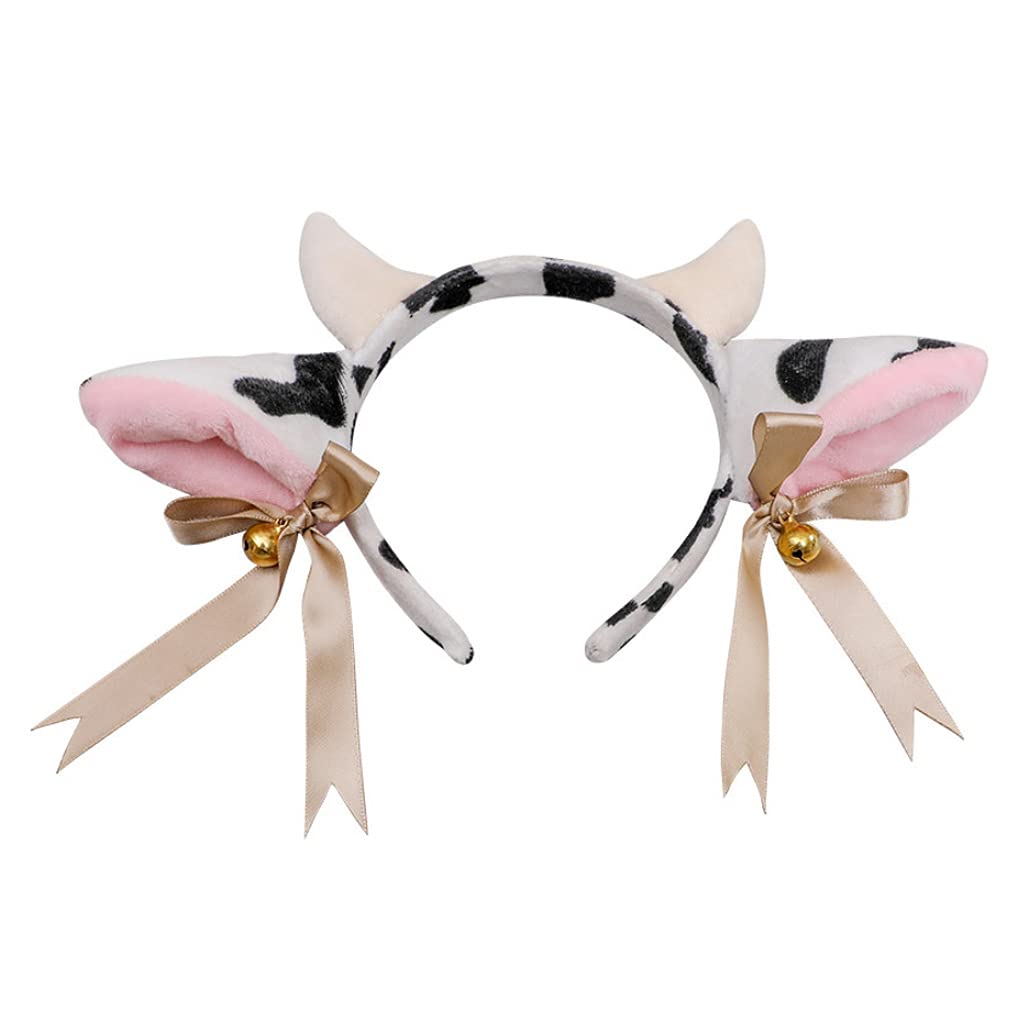 QIANZHENGHUA Cow Girls Cosplay For Head Accessories Large Pair Cow's Ears For Head Band Headwear Horns Anime Cosplay