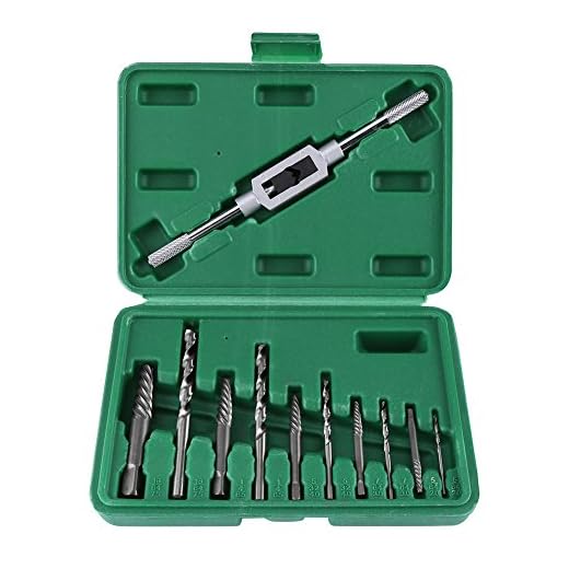 Defektes Schraubenauszieher Set，Jectse HHS Beschädigte Schraube Extractor Bohrer Gebrochene Schraubenschlüssel Set mit Hahngriff ，2,0 mm, 3,0 mm, 4,0 mm, 6,5 mm, 7,5 mm Durchmesser