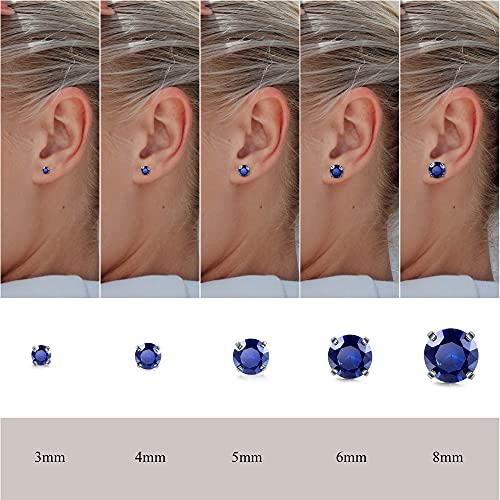 Top Plaza 12 Pairs Stud Earrings Set for Women 316L Surgical Hypoallergenic Stainless Steel Double Piercing Earrings Birthstone Cubic Zirconia CZ Stud Earrings for Women4