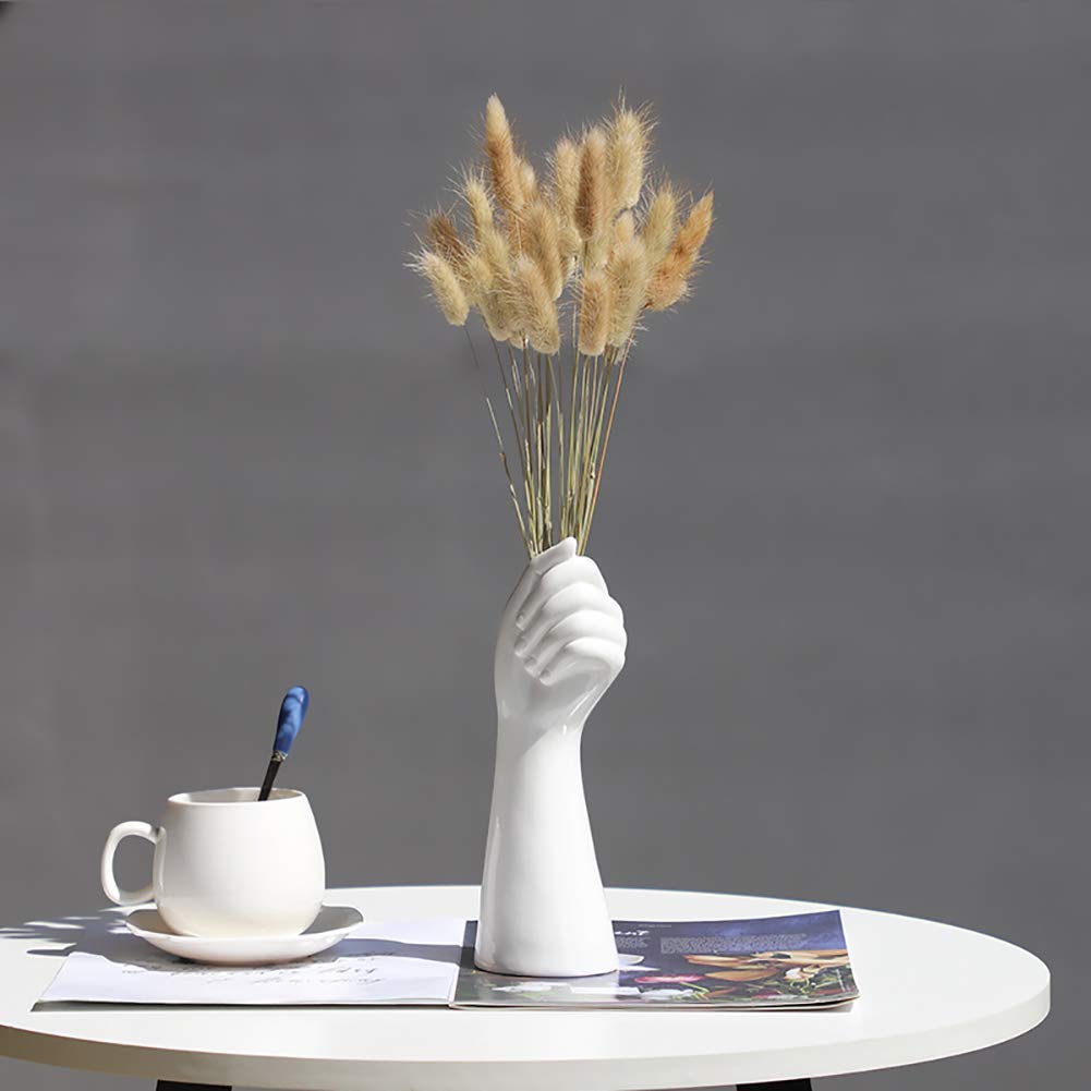 Support pour plantes à air en céramique blanche main pour sublimer vos étagères sans terre