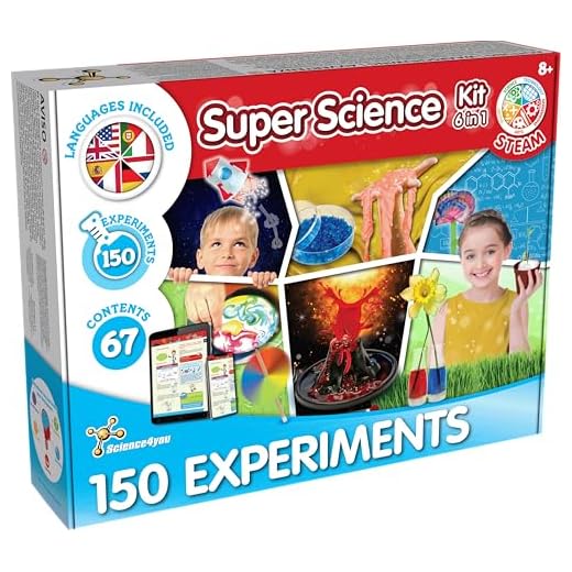 Science4you - Super Kit Cientifico para Niños +8 Años - 150 Experimentos para Niños: Volcanes para Niños - Laboratorio de Quimica, Juegos y Juguetes Científicos y Regalos para Niños 8 9 10 Años