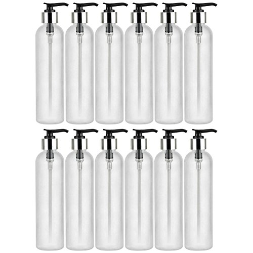 MoYo Natural Labs 8 oz Pump Dispenser, Empty Soap and Lotion Bottles