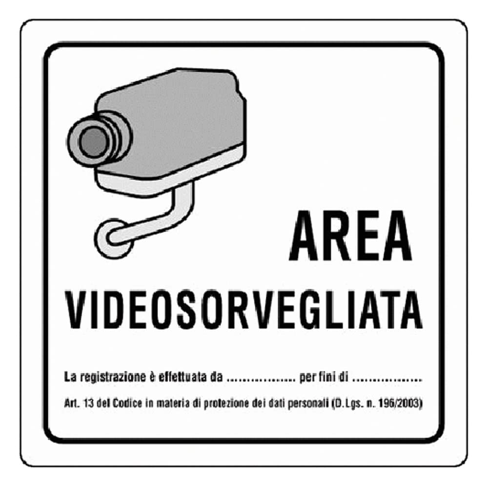 Cartelli Area Videosorvegliata GDPR | 6 Adesivi 14,8x10,5 Cm | Per Negozi E Privati - Foto 3