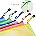 10 pcs A5 Zipper File Bags, baotongle Zippered Waterproof PVC Pouch Plastic Zip Document Filing Folder 5 Colors