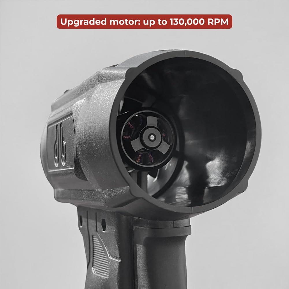 Double-Jet Blower v2.0, Cordless Storm Industries Blower Car Dryer 2026 Upgraded, 160,000 RPM 200 Mph, Leaf Blower for Car, Patio, Snow, Lawn Dryer (for Dewalt)