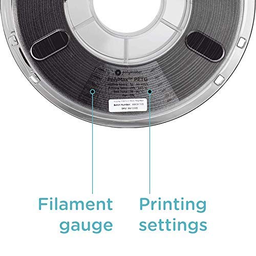 Polymaker PolyMax PETG (2,85 mm, 750 g) Filamento de impressão 3D branco, filamento de impressora 3D
