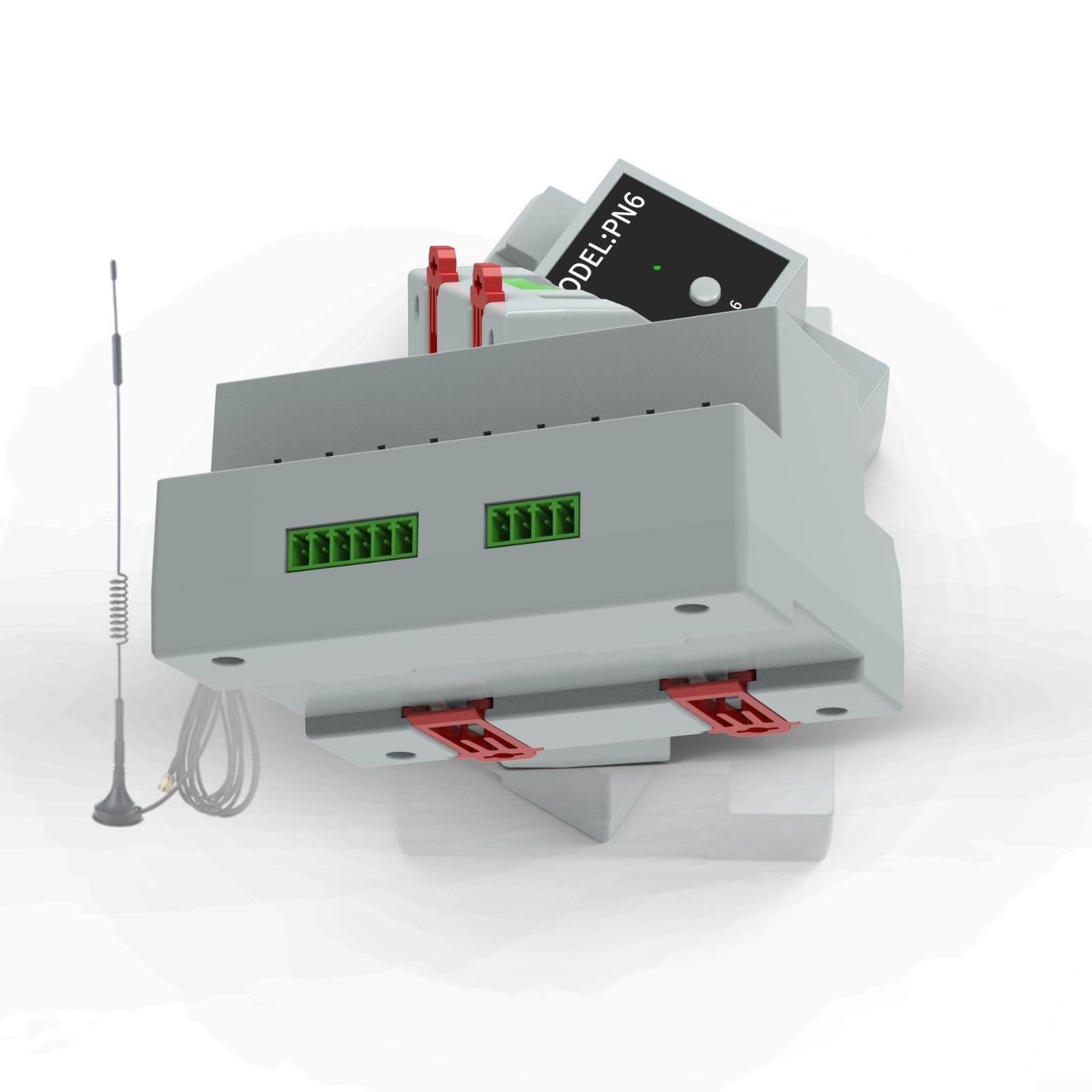Modulo interruttore relè intelligente a 6 canali 16A WiFi e per ZIGBEE compatibile con TUYA Smart App Indicatori LED Controllo manuale interruzione di corrente Modalità memoria grigio (antenna