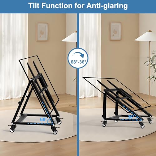 Soporte rodante para TV, carrito con ruedas para pantalla 32-70 pulg miniatura 3